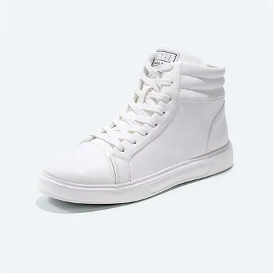 Pob Sneakers Sgrialu Gwyn Hight Top
